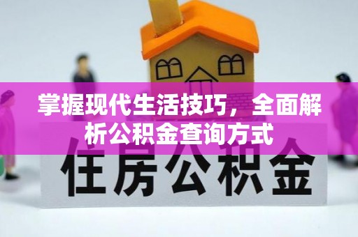 林边掌握现代生活技巧，全面解析公积金查询方式