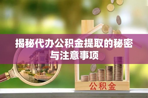 林边揭秘代办公积金提取的秘密与注意事项