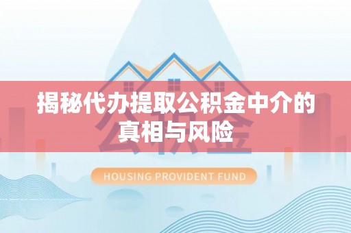 林边揭秘代办提取公积金中介的真相与风险