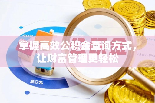 林边掌握高效公积金查询方式，让财富管理更轻松