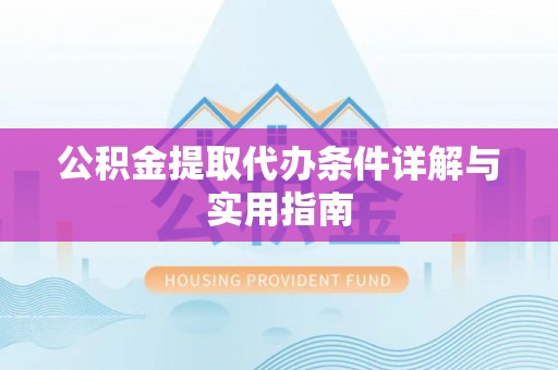 林边公积金提取代办条件详解与实用指南