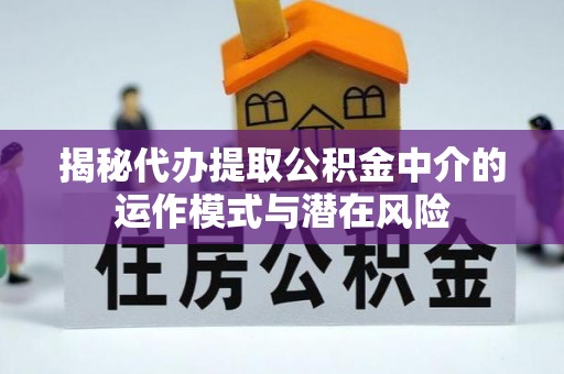 林边揭秘代办提取公积金中介的运作模式与潜在风险