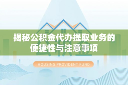 林边揭秘公积金代办提取业务的便捷性与注意事项