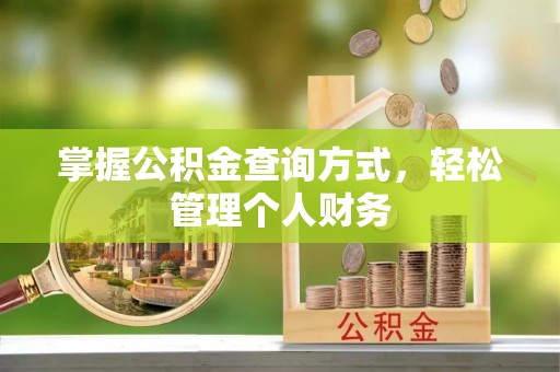 林边掌握公积金查询方式，轻松管理个人财务