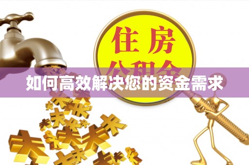 林边如何高效解决您的资金需求