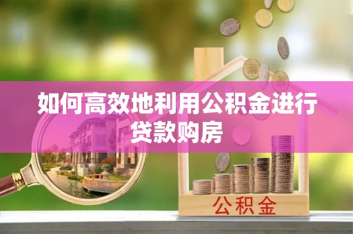 林边如何高效地利用公积金进行贷款购房